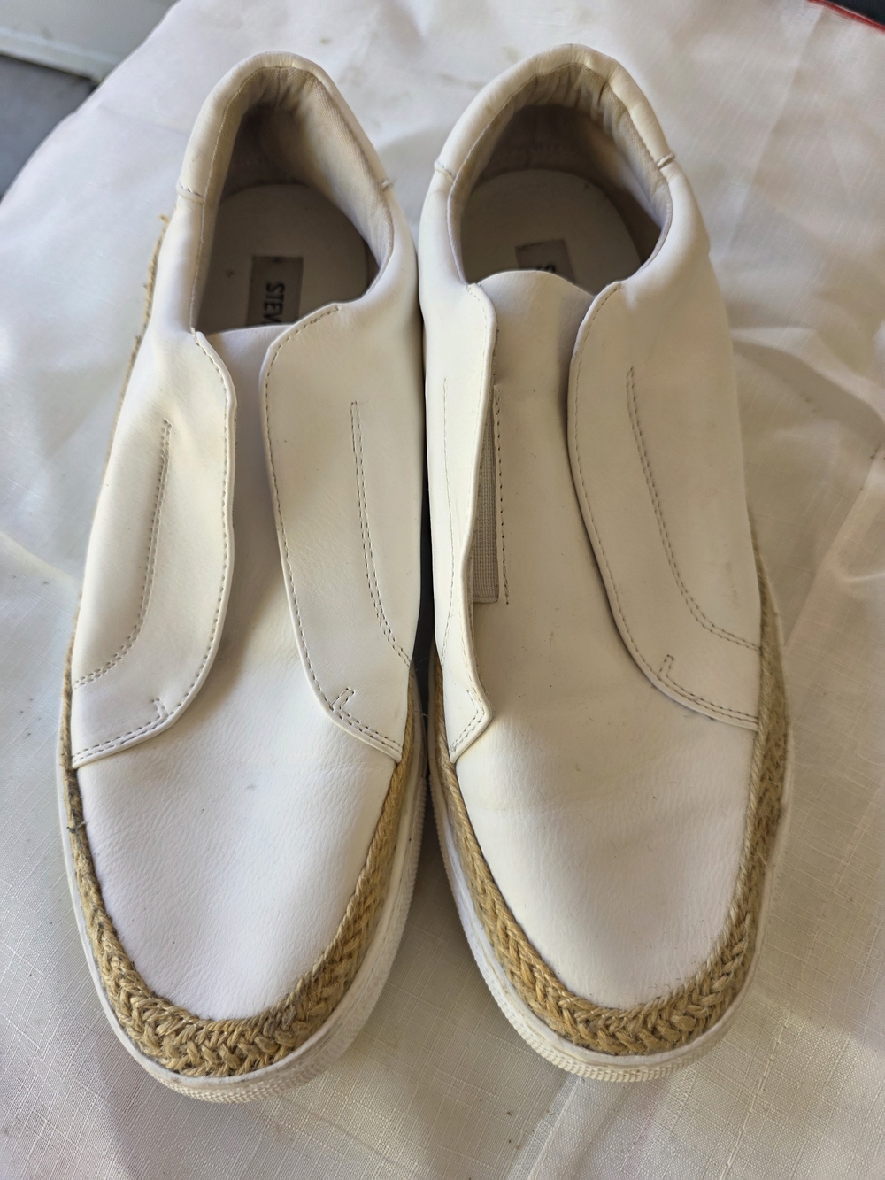 Steve Madden Cream Slip-On Espadrille Sneakers